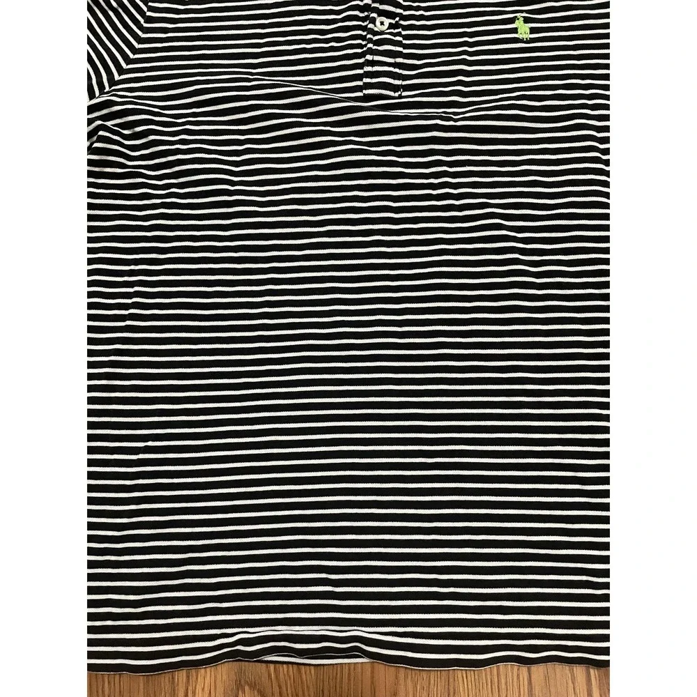 Polo Ralph Lauren Shirt Mens Extra Large Featherweight Mesh Striped Black